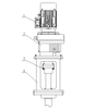 Agitator mixer cu intrare superior pentru reactoare cilindrice mari